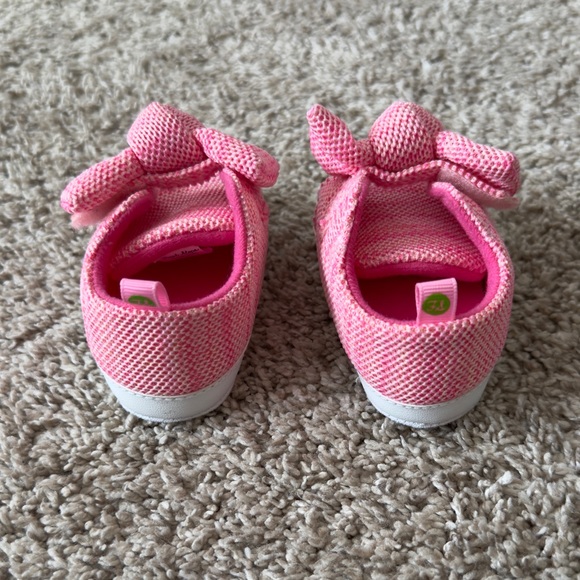 First steps baby girls soft sole pink bow booties shoes size 6-9 months - Picture 6 of 6